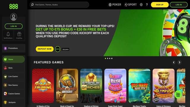 888Casino casino screenshot
